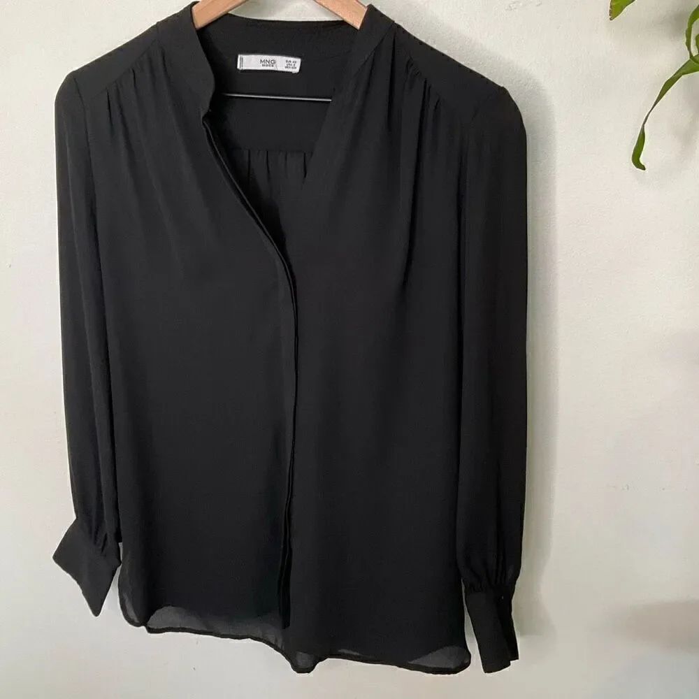 Mango Button Down Blouse